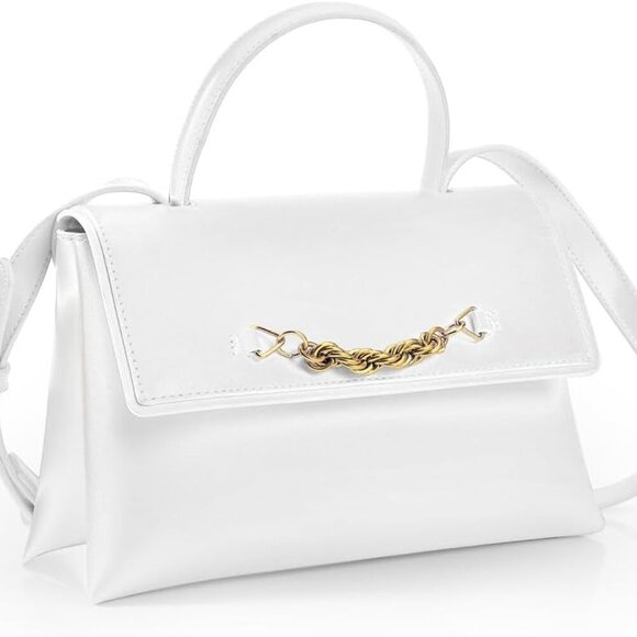 Leather Crossbody Bag Women Small Tote Purse with Detachable Straps - Picture 1 of 8